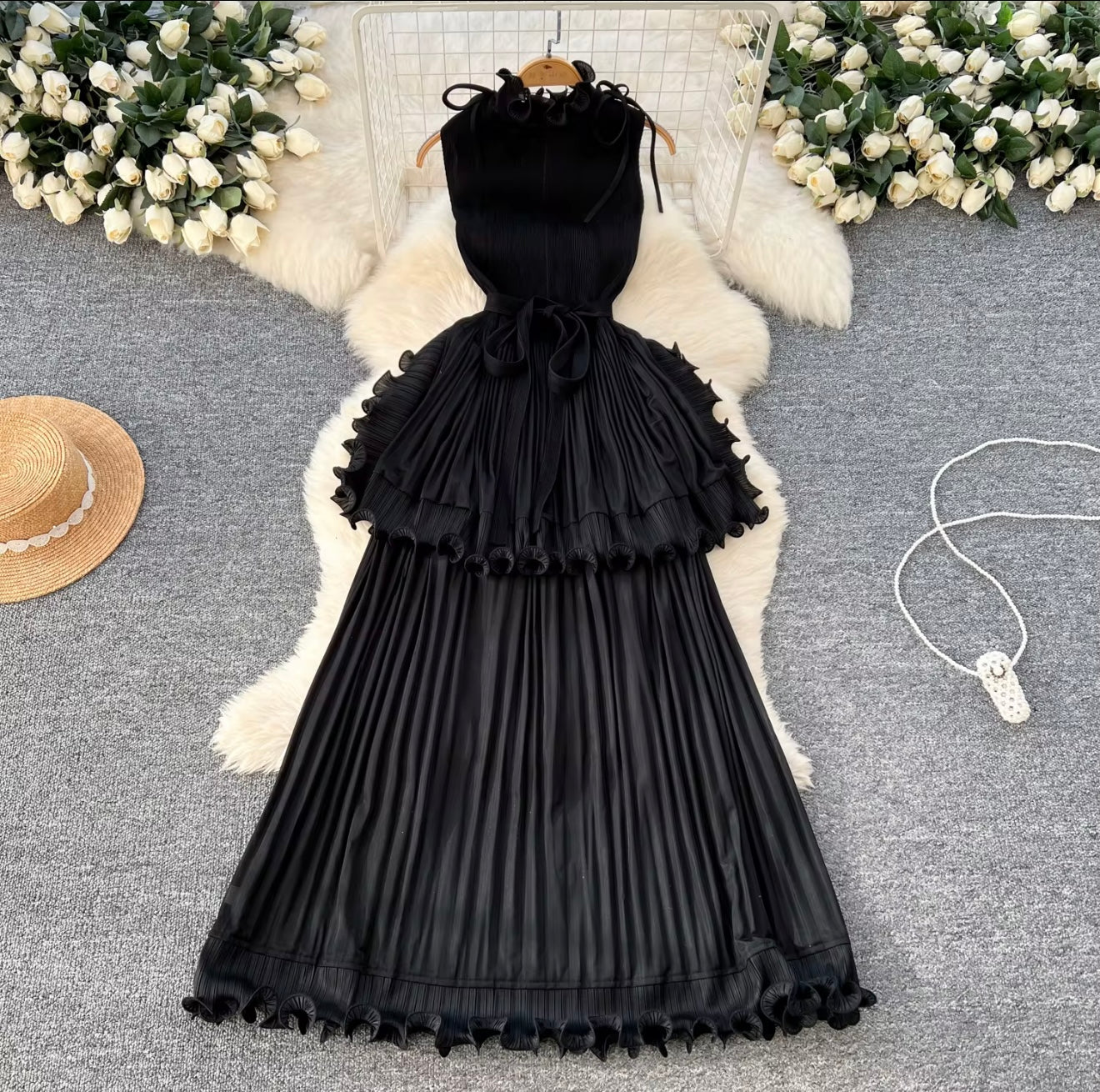 Ruffle 2Tier Shoulder Dress